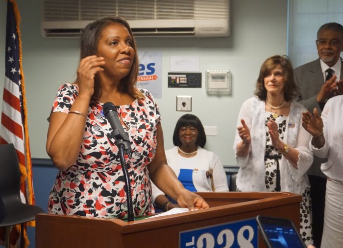 Tish James, candidata a fiscal general, recibe gran respaldo político en Long Island