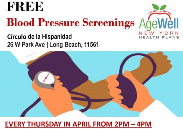 Organizan pruebas gratuitas de presión arterial en Long Beach