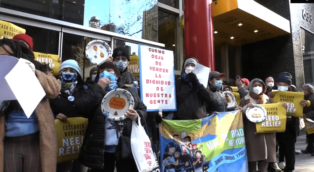 Indocumentados sin trabajo piden un fondo de alivio en Nueva York