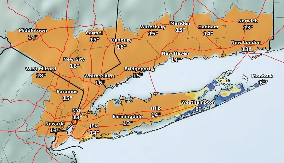 Tormenta invernal puede traer 1 pie de nieve a Long Island esta semana