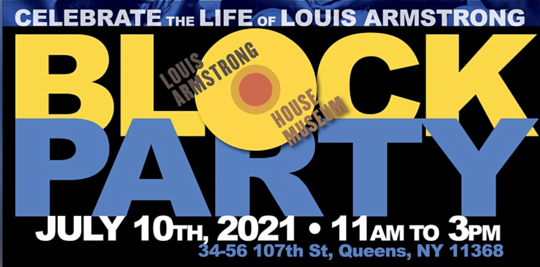 Fiesta en la cuadra en Queens celebra la vida de la mega estrella musical Louis Armstrong