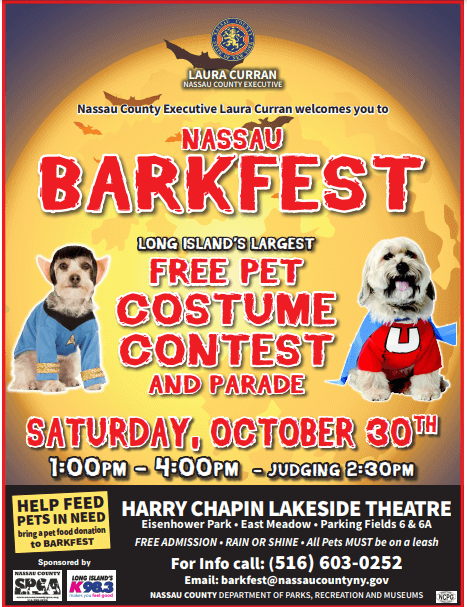 Organizan Concurso de Disfraces Caninos por Halloween 'Nassau Barkfest'