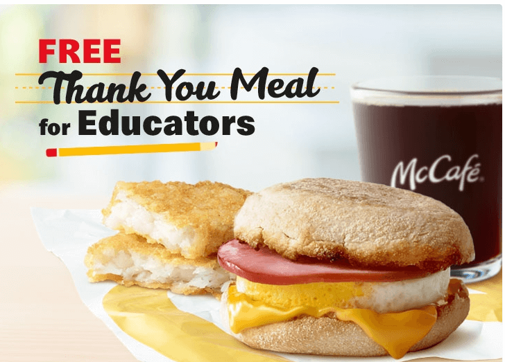 McDonald’s está ofreciendo “Thank You Meals” gratis a los Educadores de todo el país
