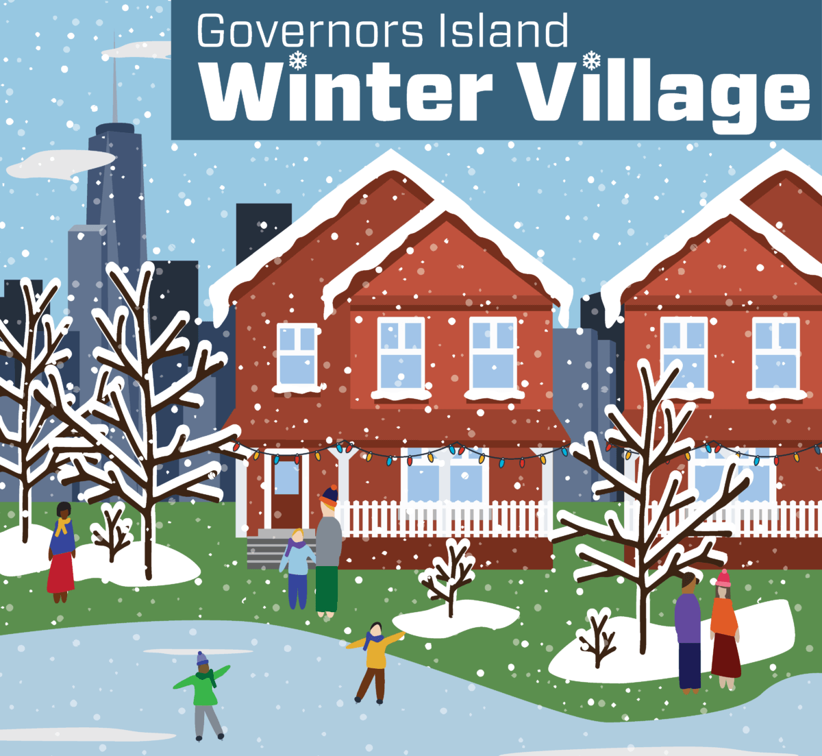 ¡Navidad de ensueño! Governors Island celebra la época festiva con hermosa aldea navideña
