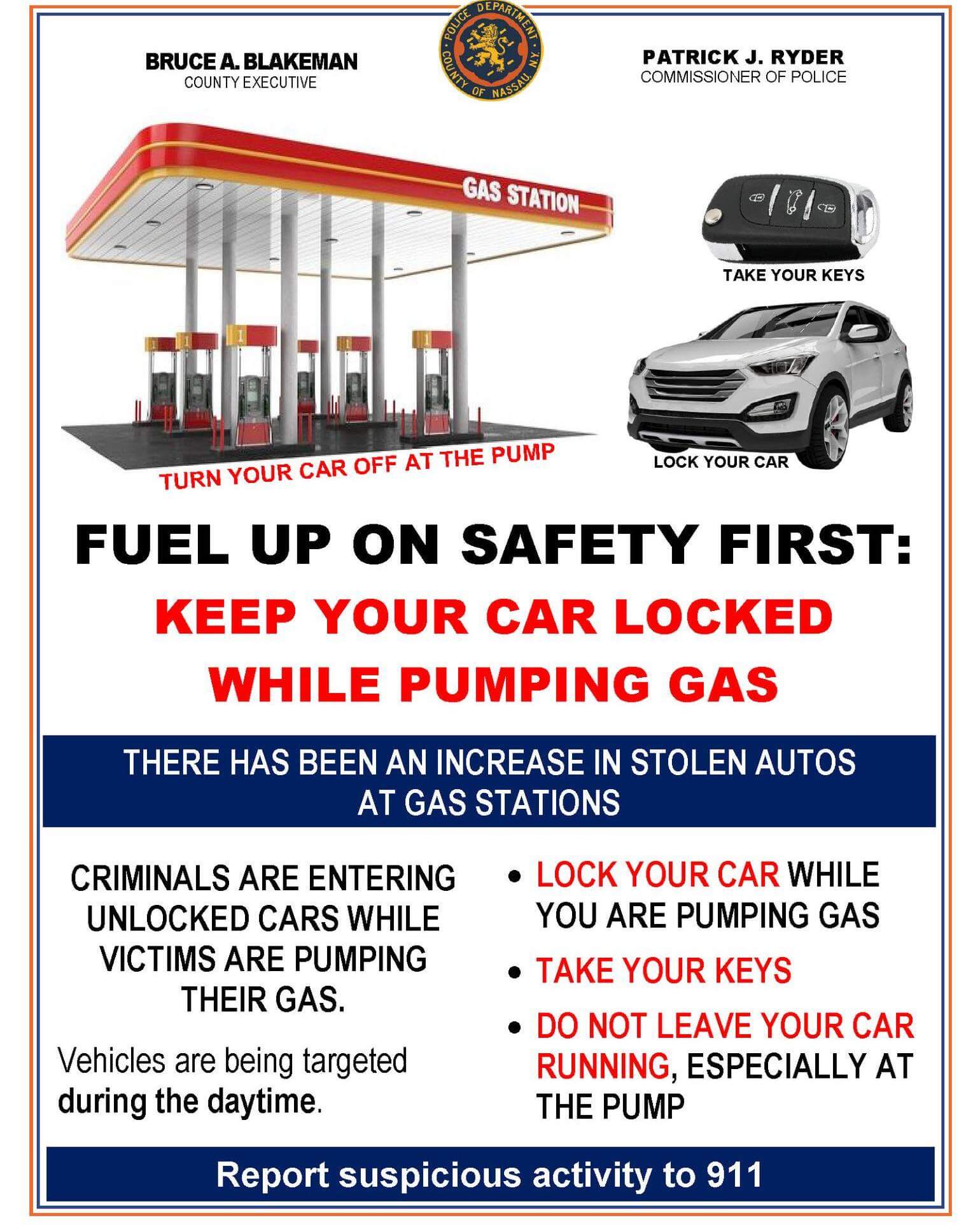Instan a conductores a cerrar con llave sus autos para evitar robos en gasolineras
